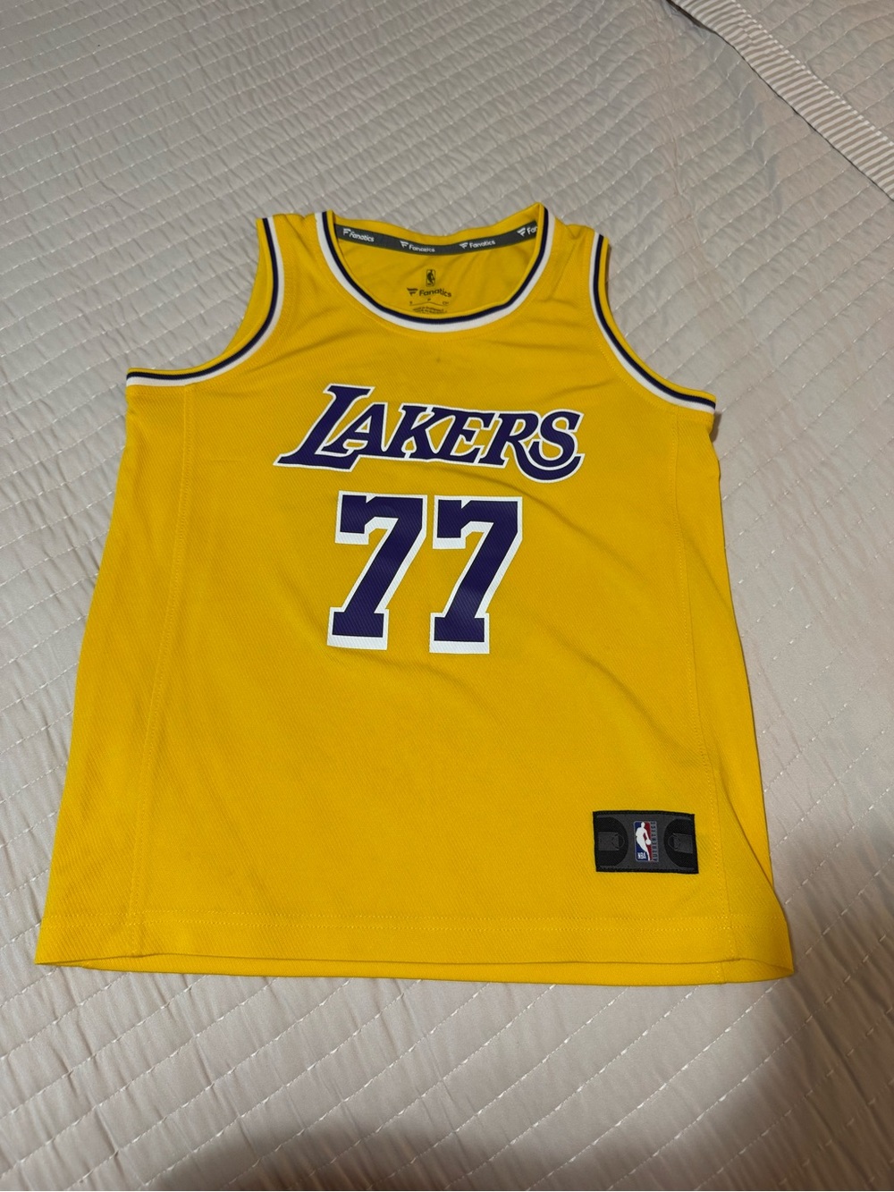 NBA Los Angeles Lakers Yellow #77 Jersey Tank Top